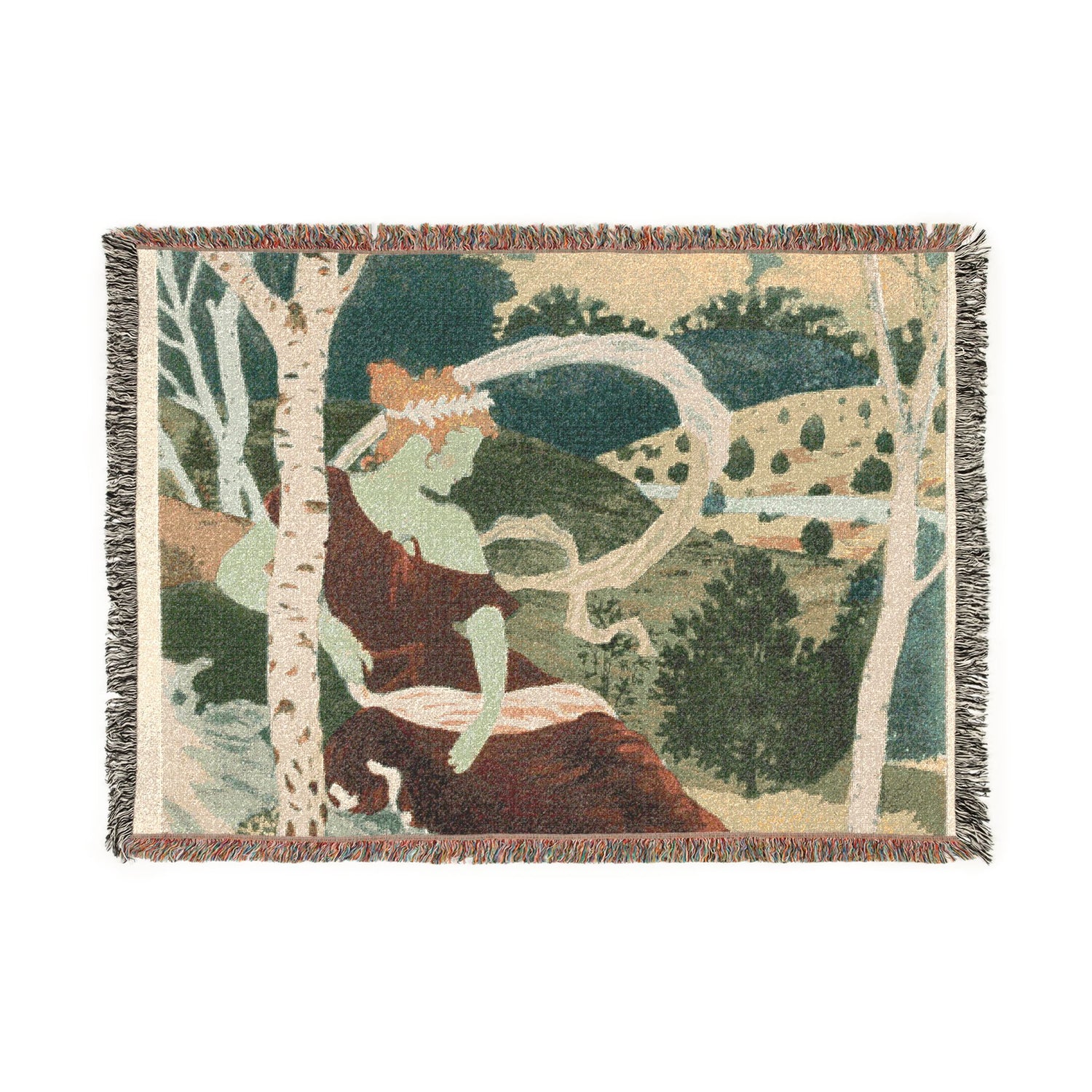 Dans les Bois - Eugène Grasset Tapestry Blanket
