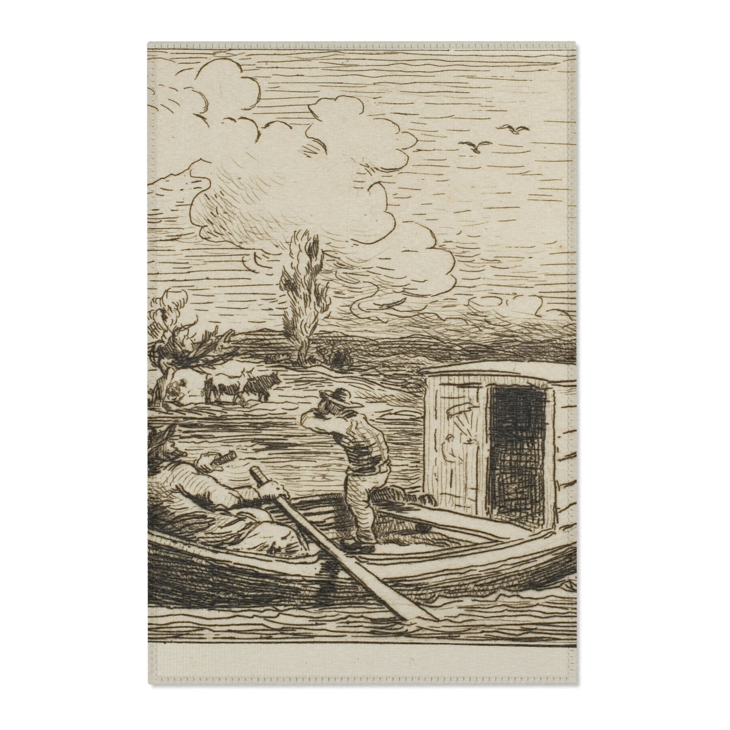 Cambronne's Word - Charles François Daubigny Area Rug