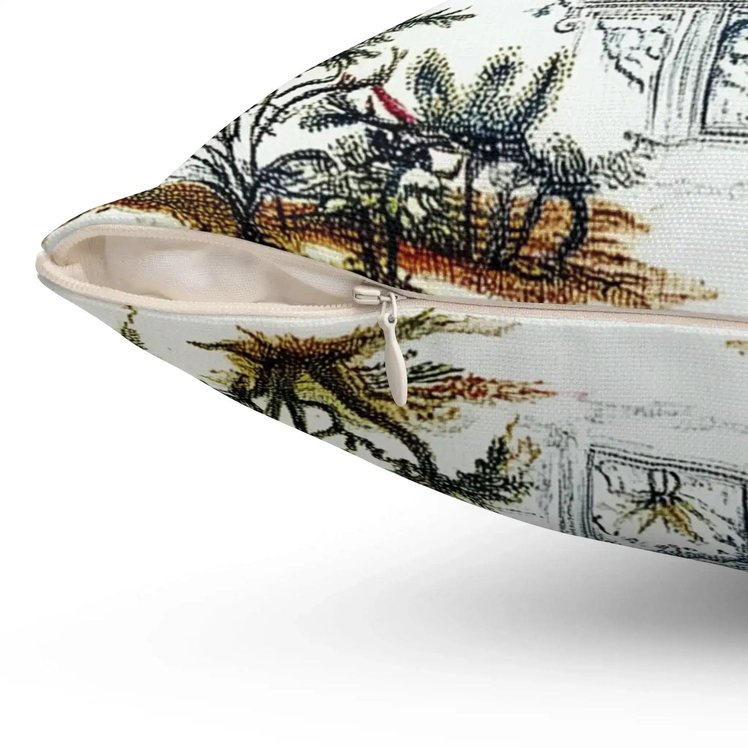 Antique Garden Tapestry Throw Pillow