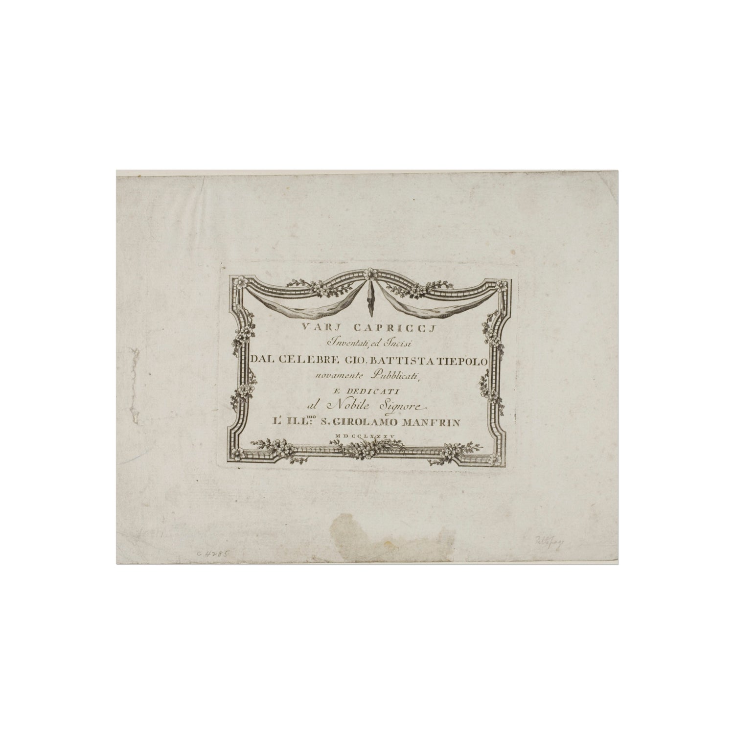 Frontispiece - Giovanni Battista Tiepolo Fine Art Poster