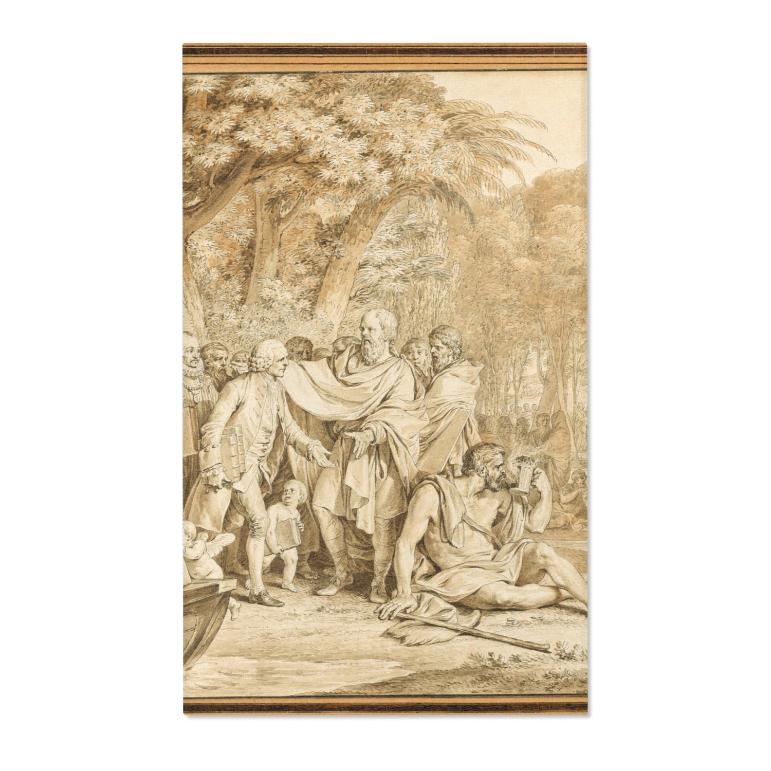 Arrival of Rousseau to the Champs-Élysées - Jean Michel Moreau Area Rug