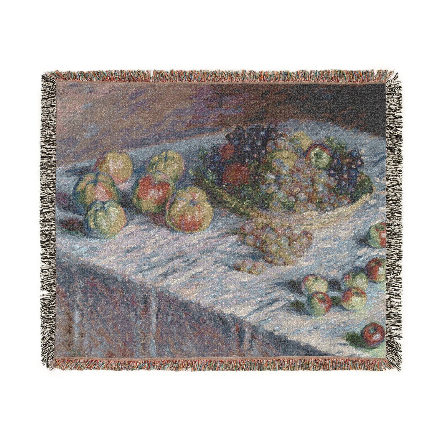 Apples and Grapes - Claude Monet Tapestry Blanket