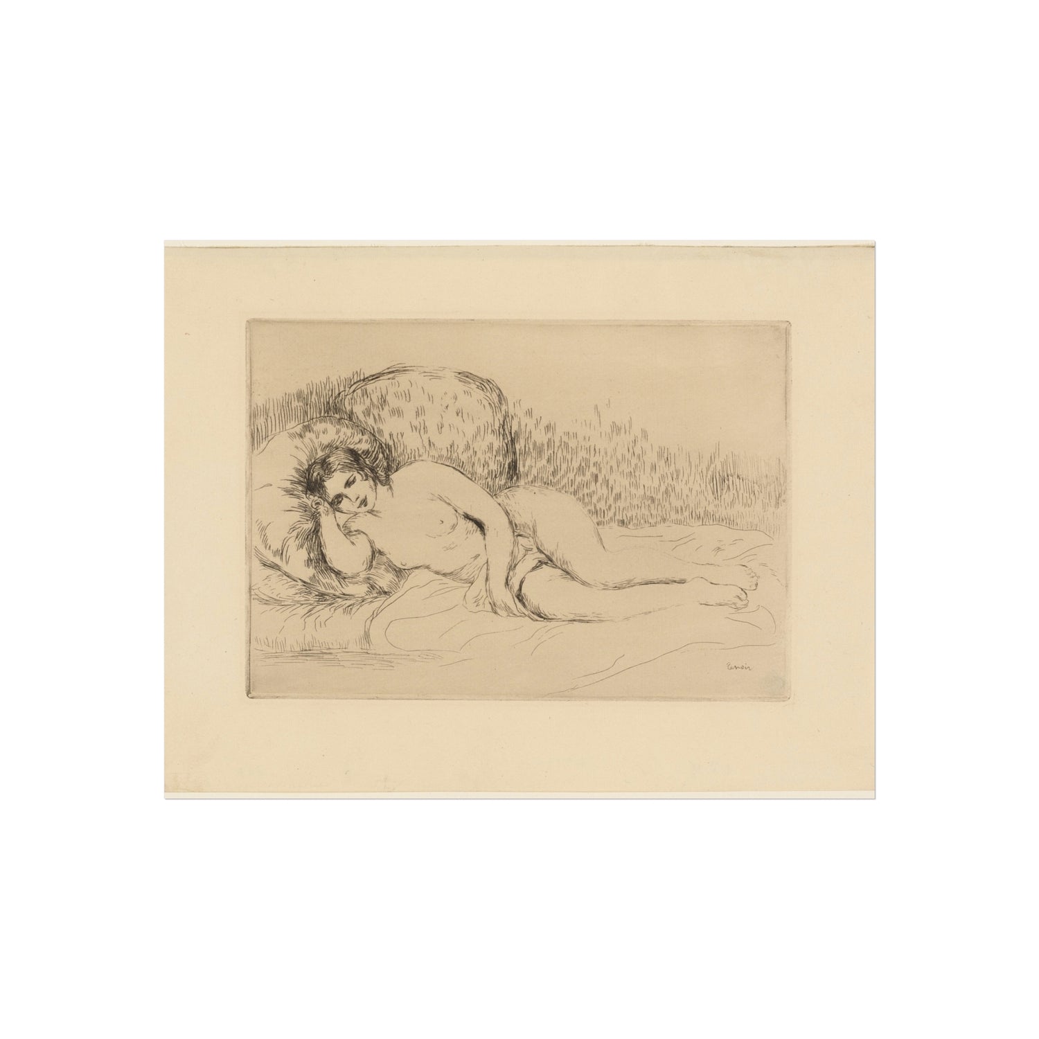 Pierre-Auguste Renoir - Woman Reclining, to the Left | Fine Art Poster