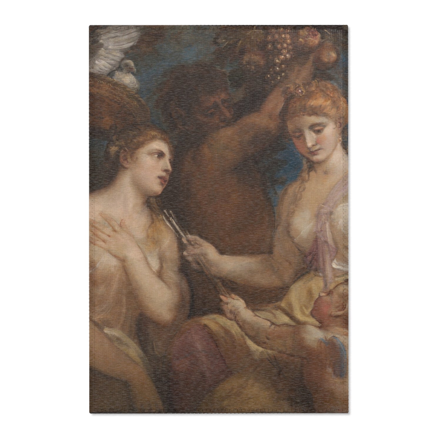 Allegory of Venus and Cupid - Titian Area Rug
