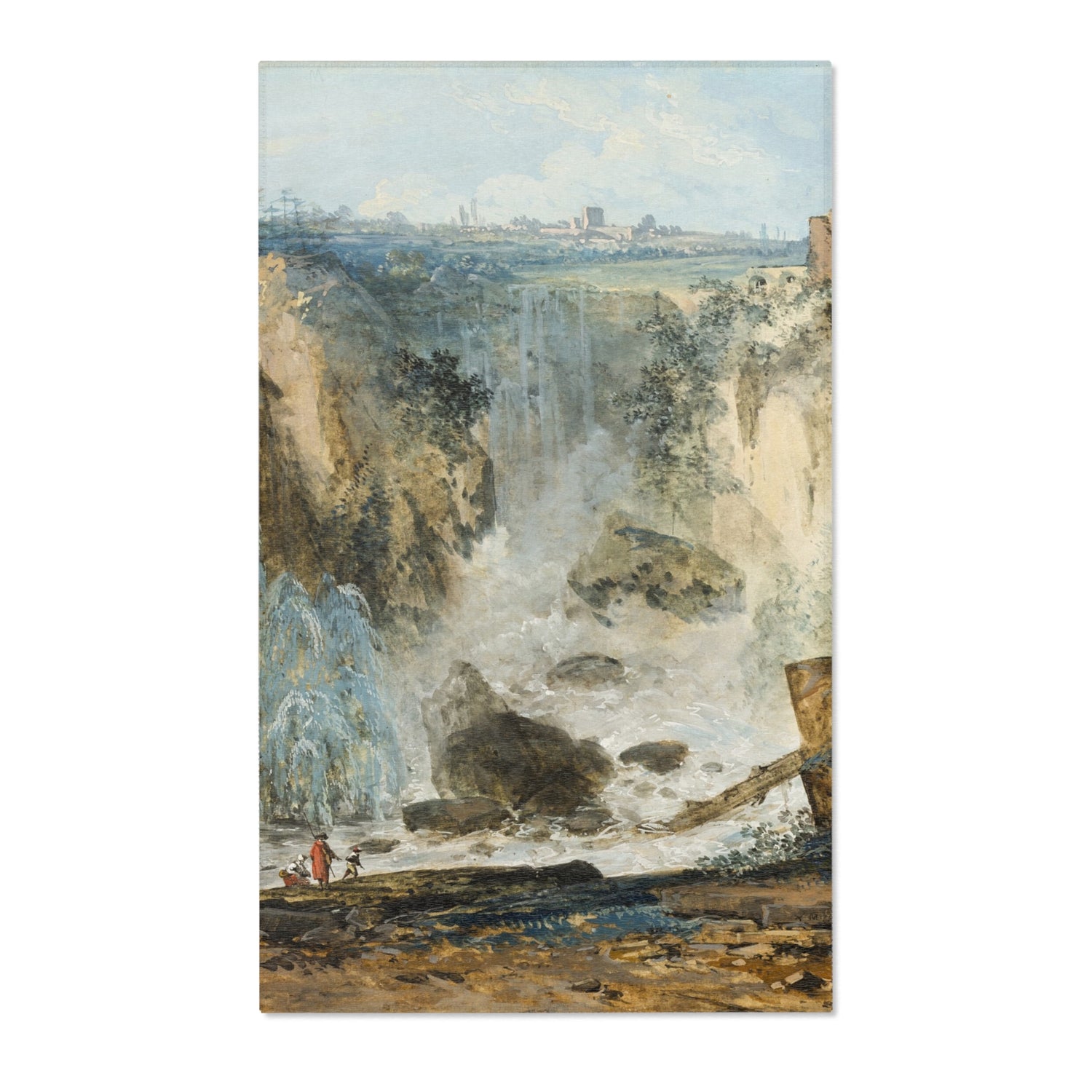 Waterfall - Louis Gabriel Moreau Area Rug