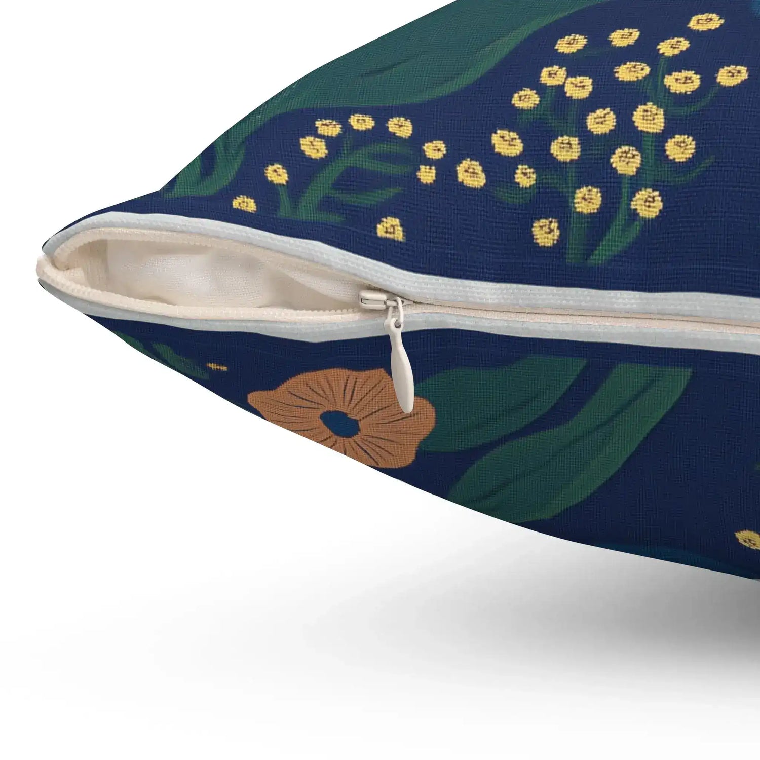 Midnight Garden Gaze Throw Pillow