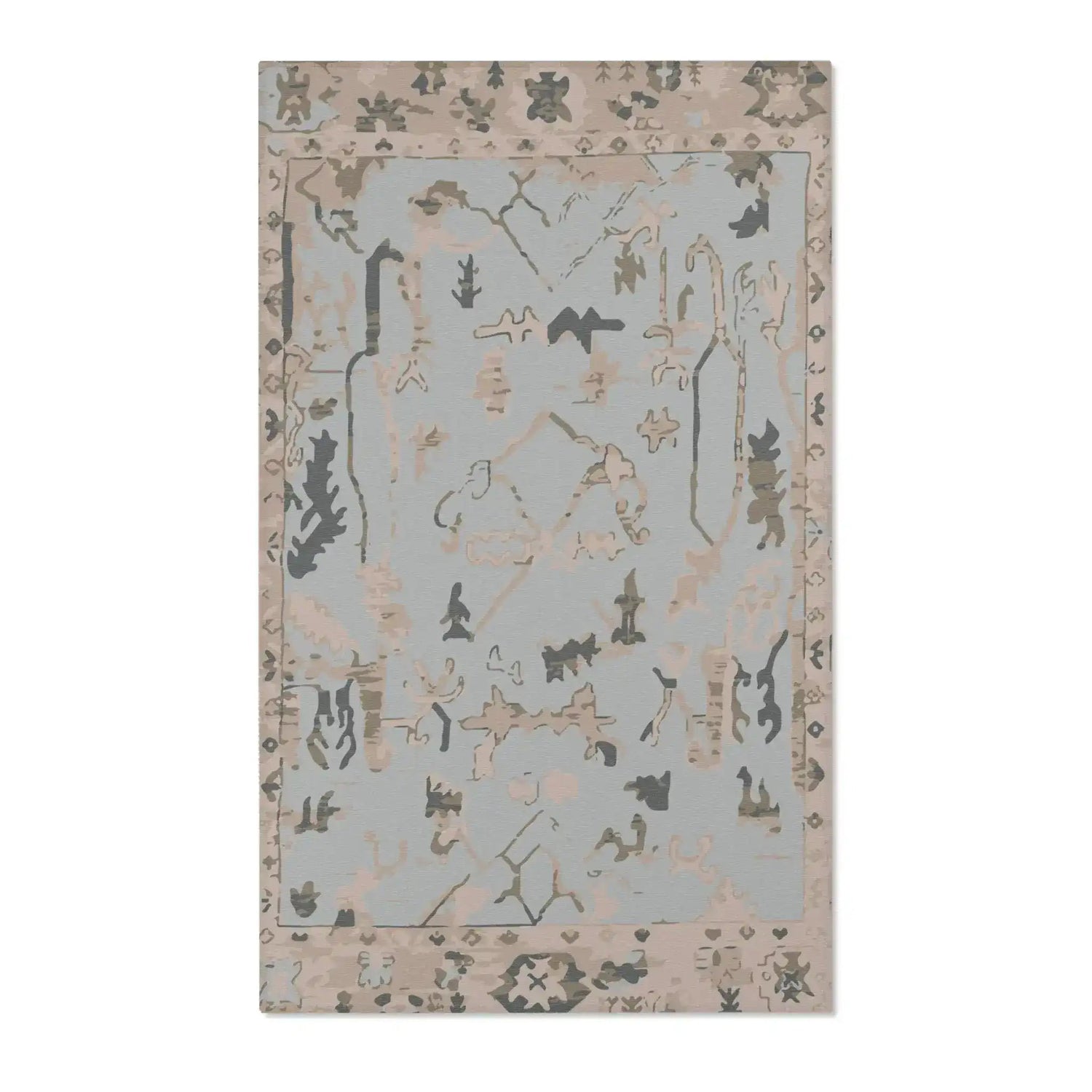 Desert Sand Abstract Tribal Accent Rug