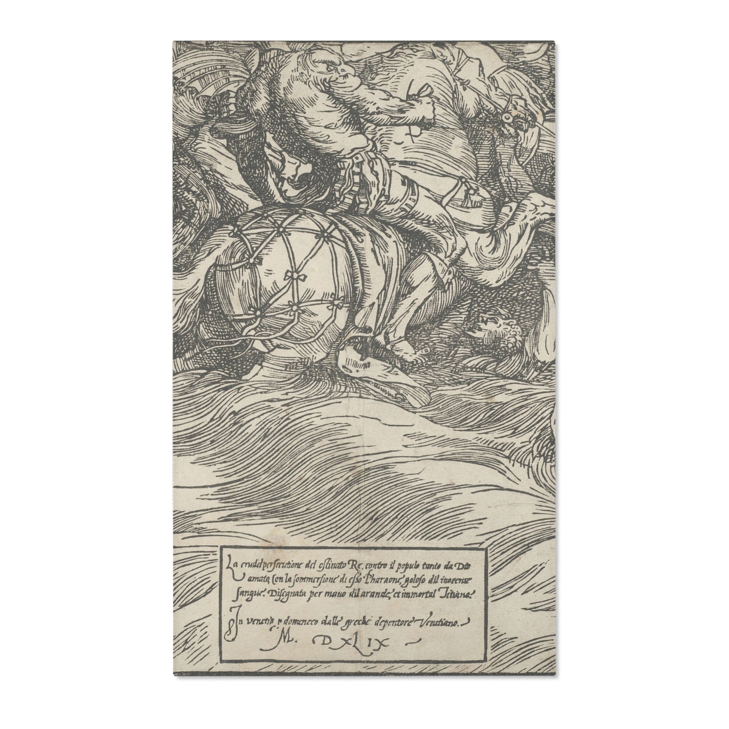The Submersion of Pharaoh's Army in the Red Sea - Titian Area Rug