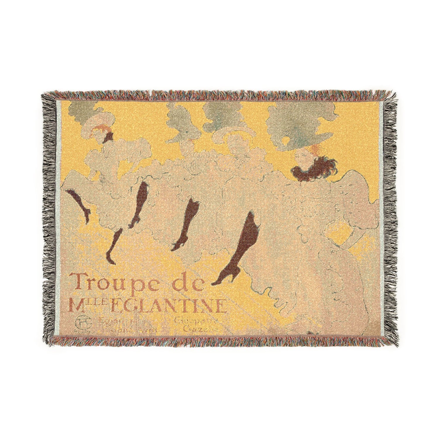 Mademoiselle Eglantine's Troupe - Henri de Toulouse-Lautrec Tapestry Blanket