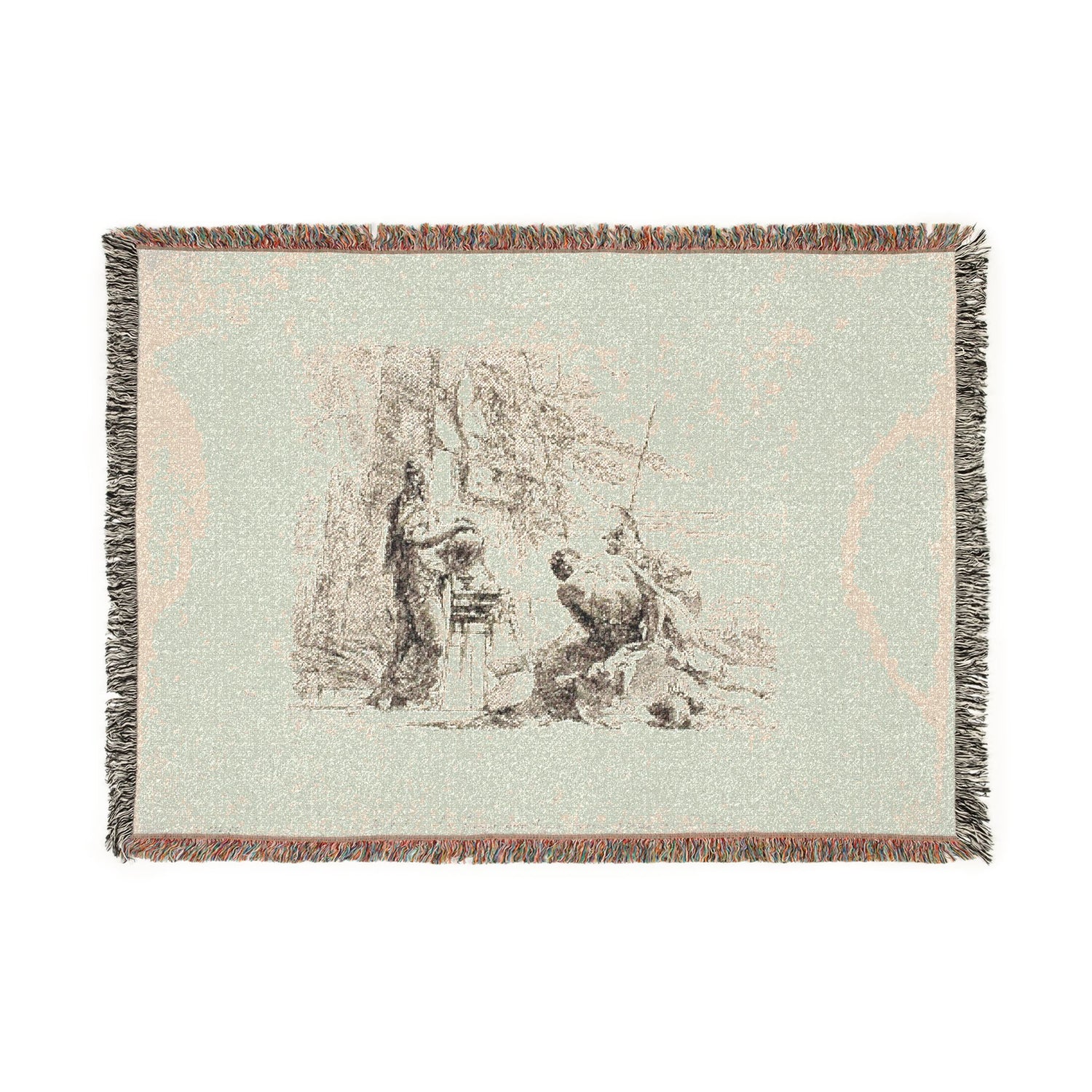 A Woman with Her Hands on a Vase - Giovanni Battista Tiepolo Tapestry Blanket