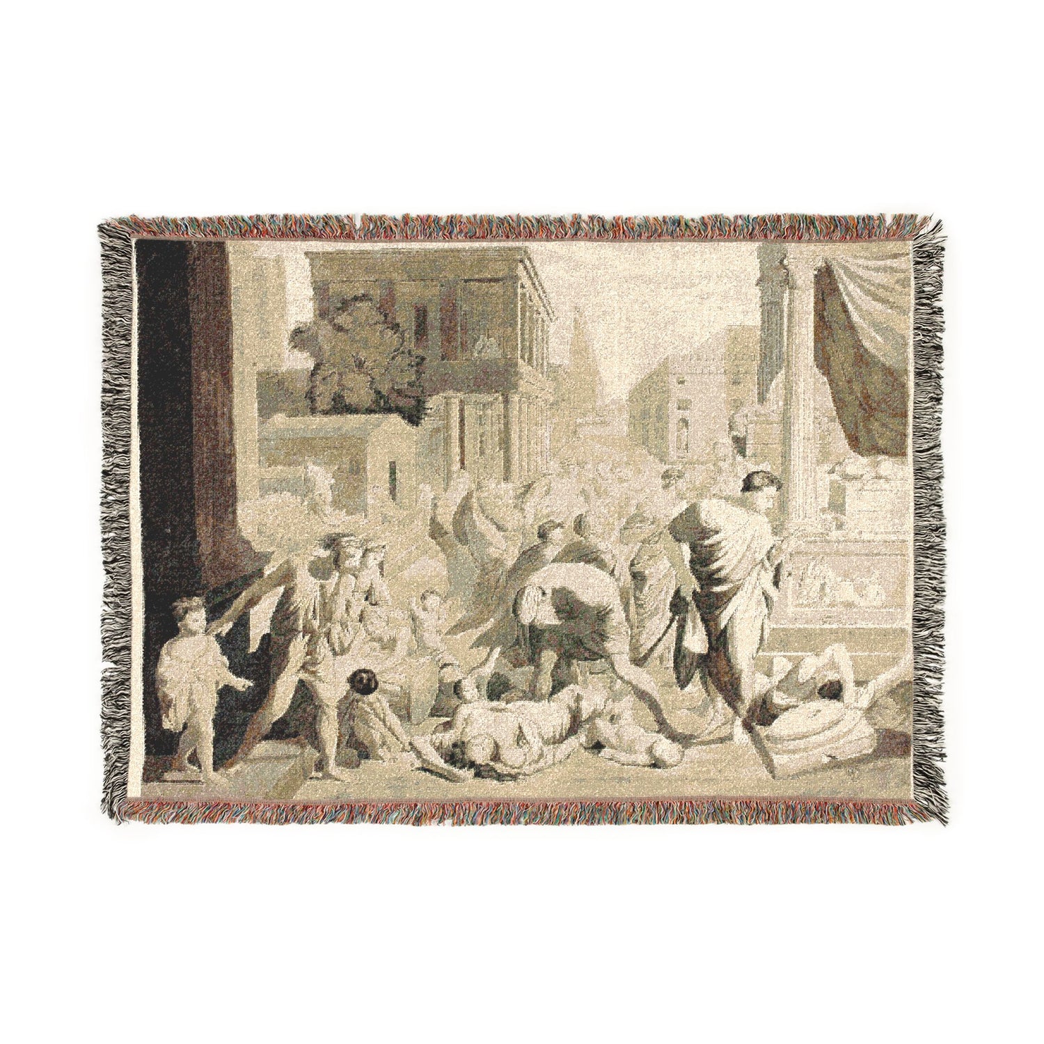 Plague of Ashdod - Nicolas Poussin Tapestry Blanket