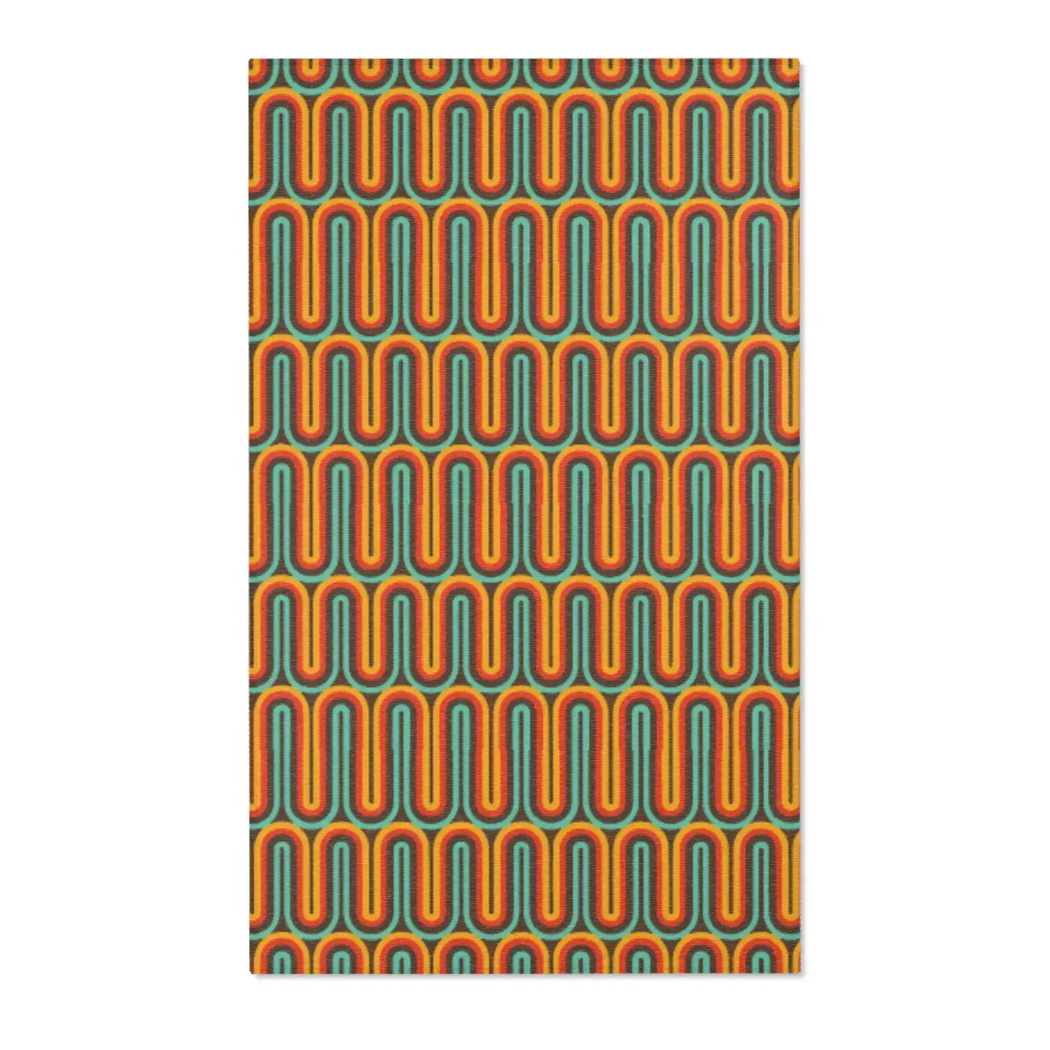 Retro Rainbow Groove Accent Rug