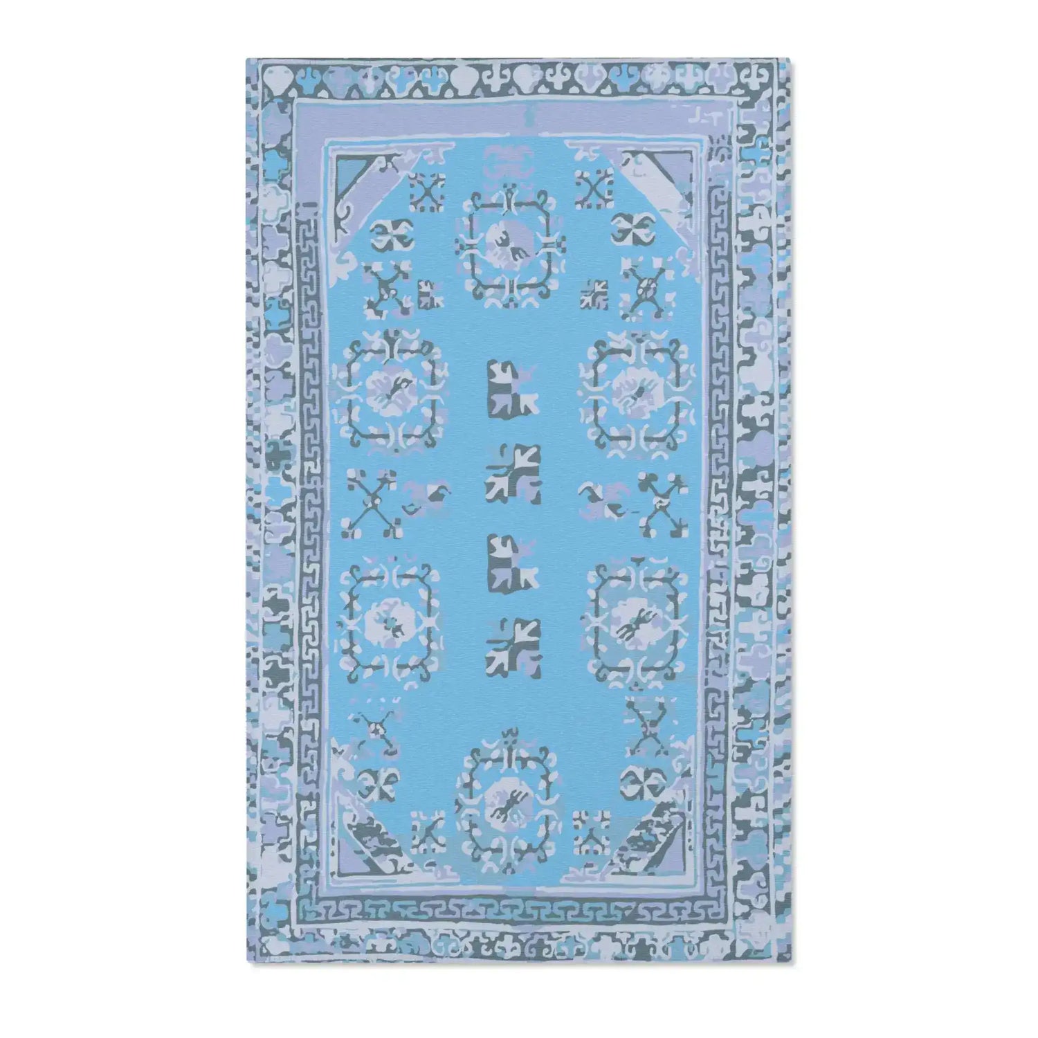 Arctic Bloom Mosaic Accent Rug
