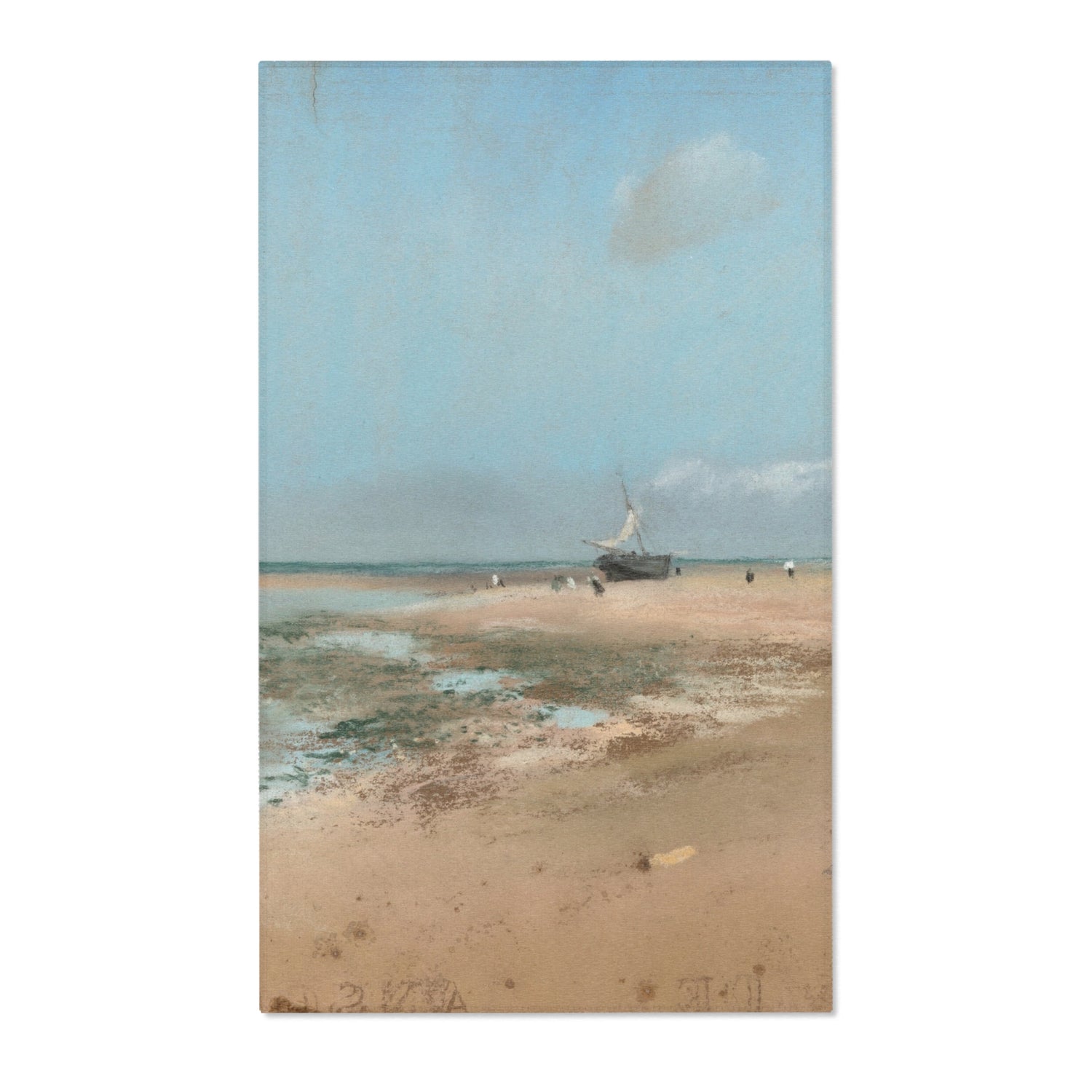 Beach at Low Tide - Hilaire Germain Edgar Degas Area Rug