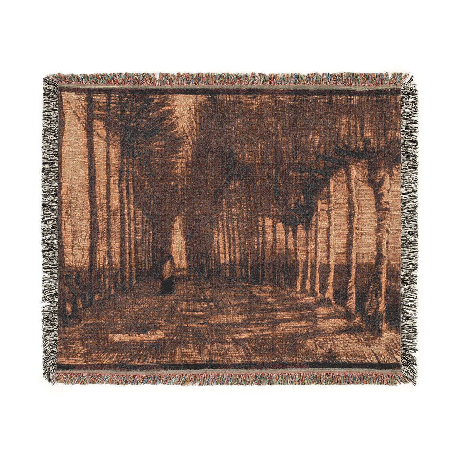 Avenue of Pollard Birches and Poplars - Vincent van Gogh Tapestry Blanket