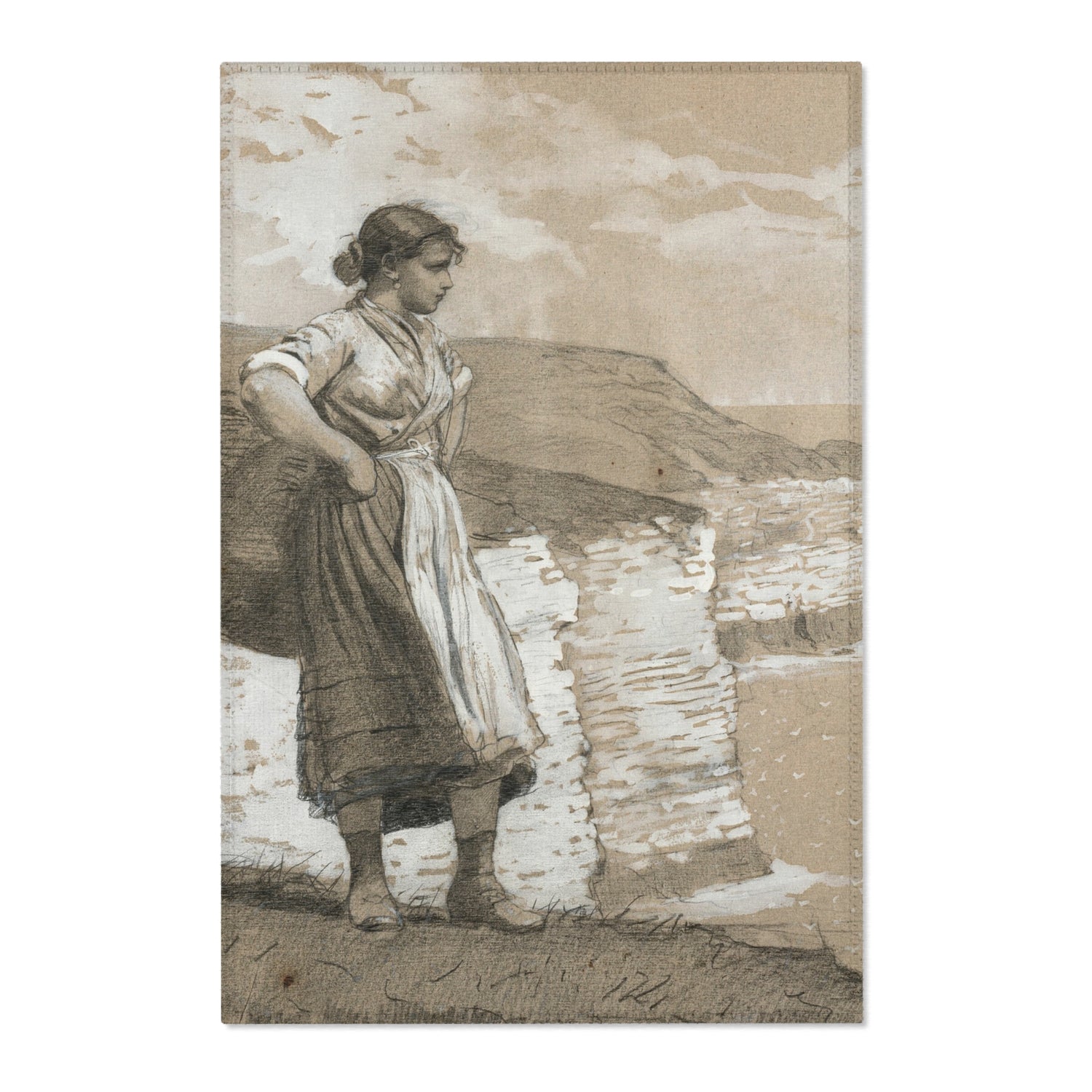 Flamborough Head, England - Winslow Homer Area Rug