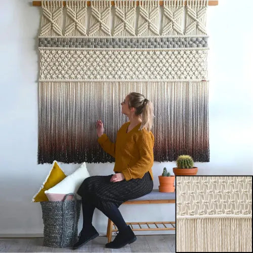 MARIANA Fiber Art - Elegantly Woven Wall Hanging