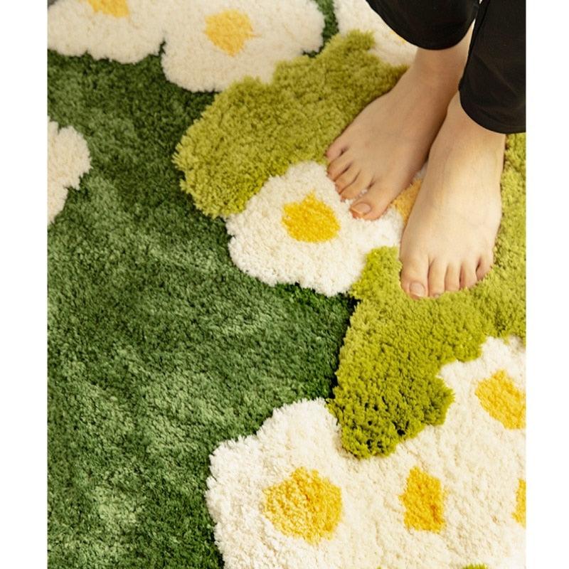 3D Garden Bloom Bath Rug