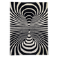 3D Vortex Optic Illusion Hand Tufted Wool Rug - MAIA HOMES