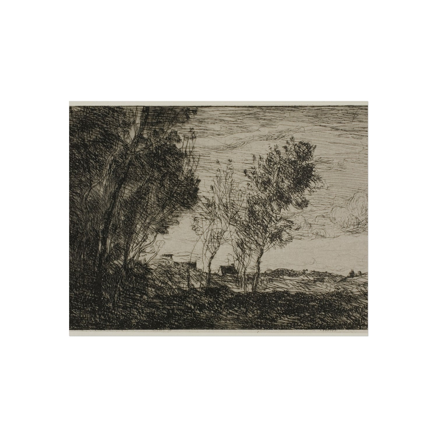 Jean Baptiste Camille Corot - In the Dunes Souvenir of the Woods of the Hague | Fine Art Poster