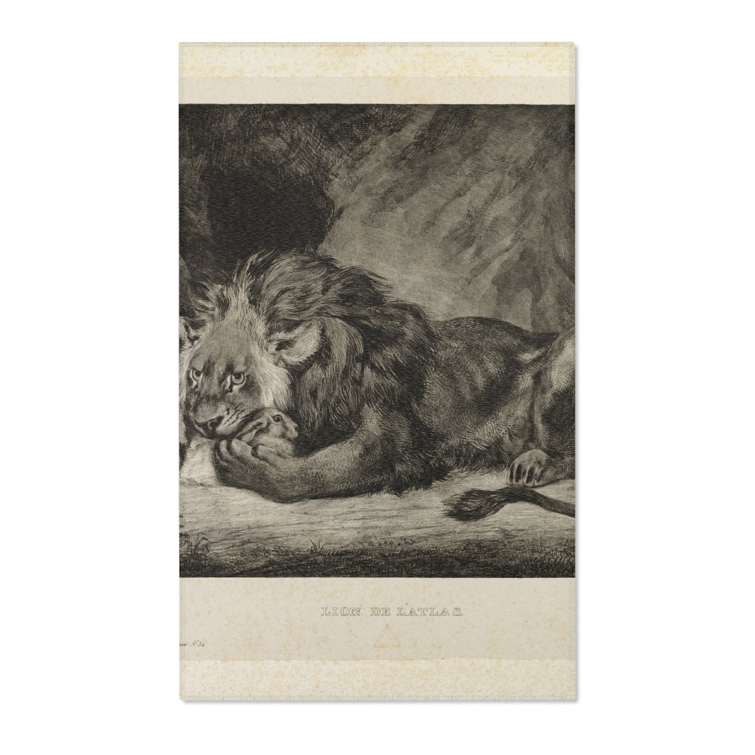 Lion of the Atlas Mountains - Eugène Delacroix Area Rug