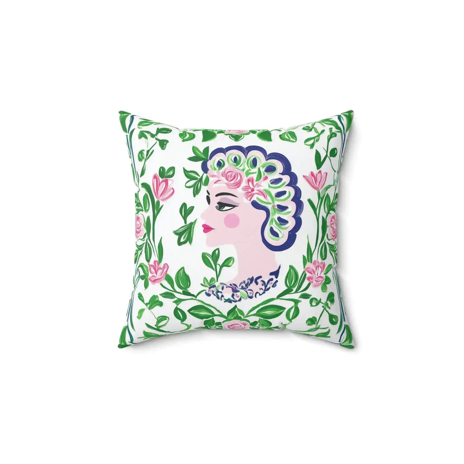 Floral Muse Cameo Throw Pillow