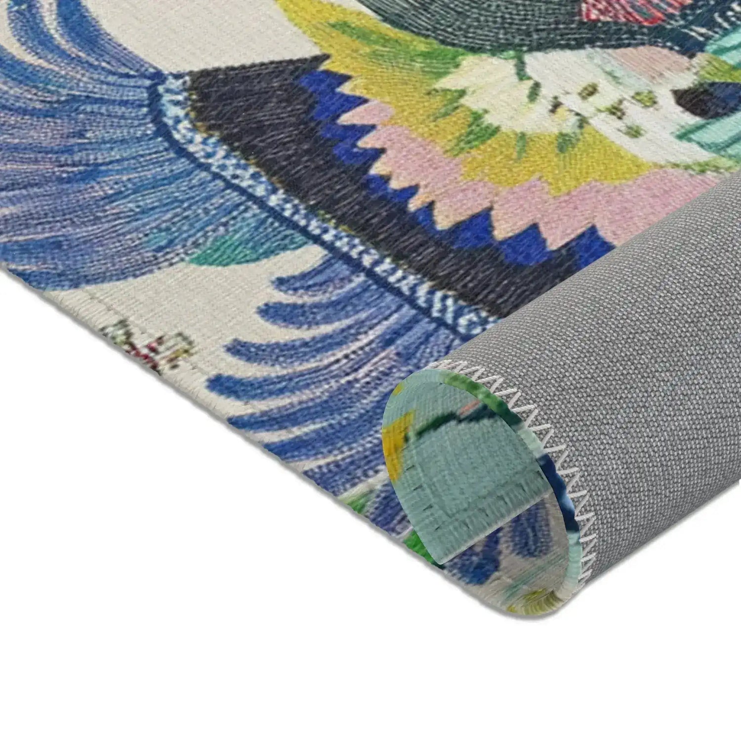 Celestial Phoenix – Embroidered Mythic Accent Rug