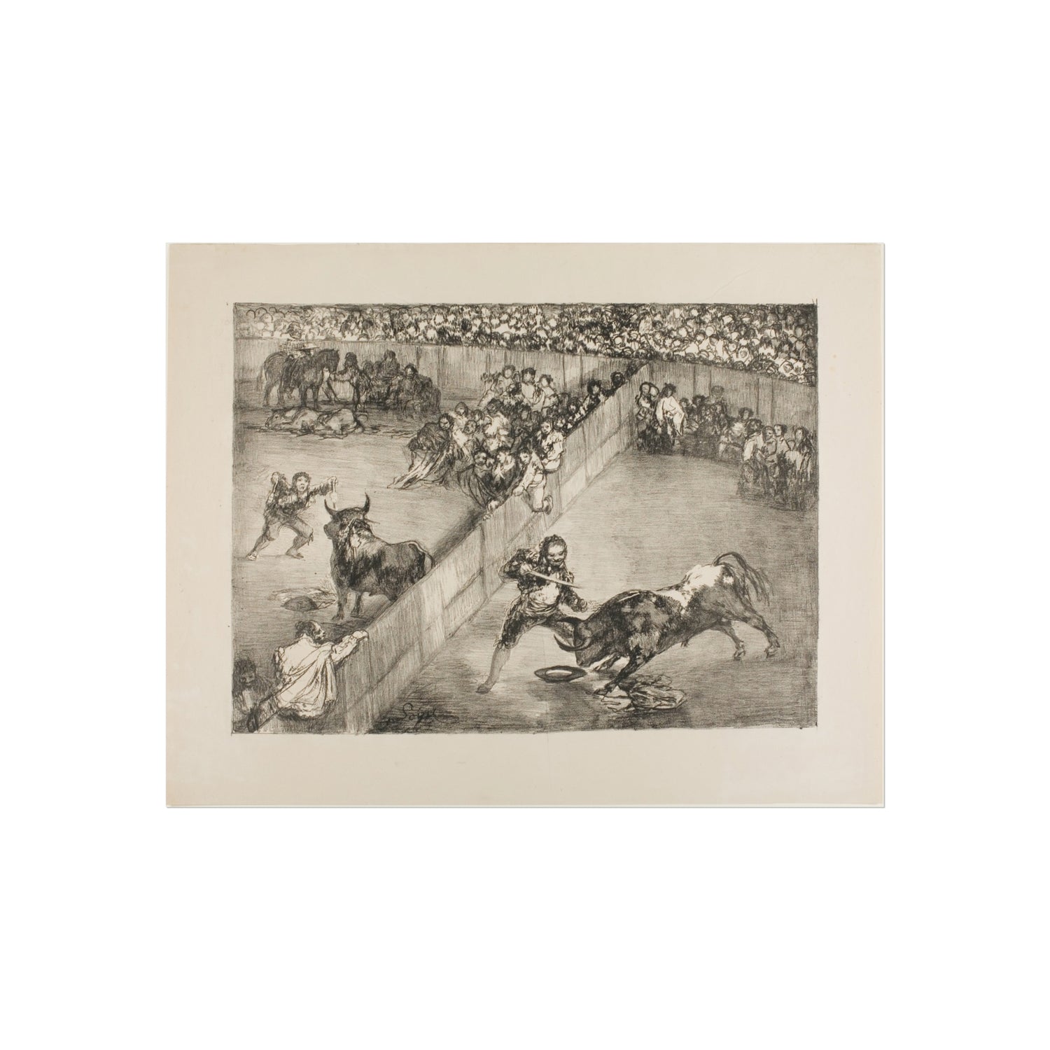 Bullfight in a Divided Ring - Francisco José de Goya y Lucientes Fine Art Poster