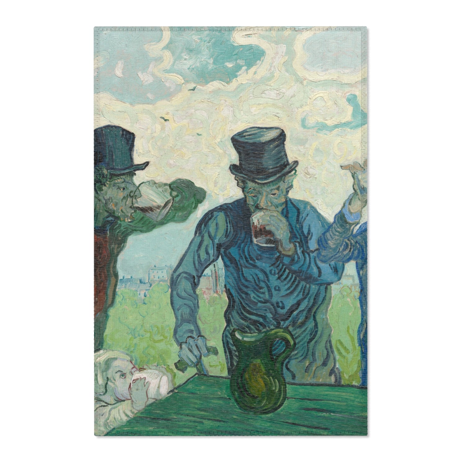 The Drinkers - Vincent van Gogh Area Rug