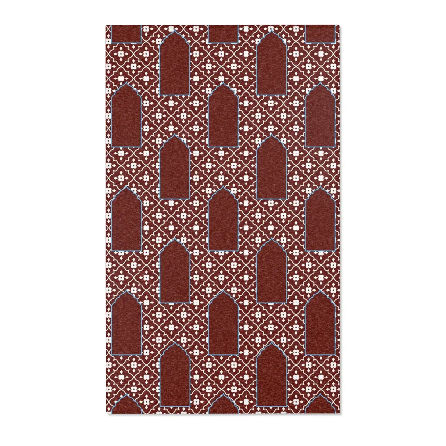 Crimson Archway Lattice Accent Rug