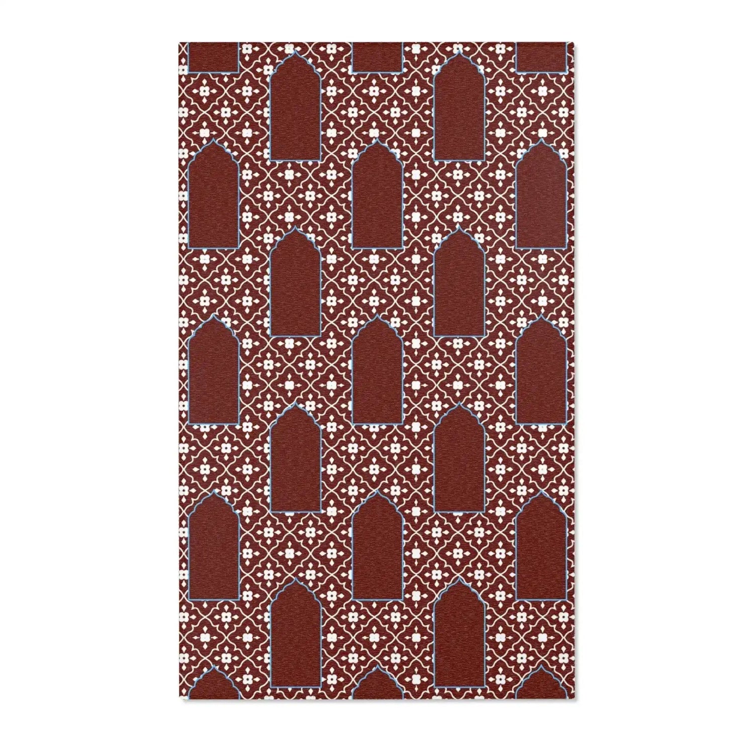 Crimson Archway Lattice Accent Rug