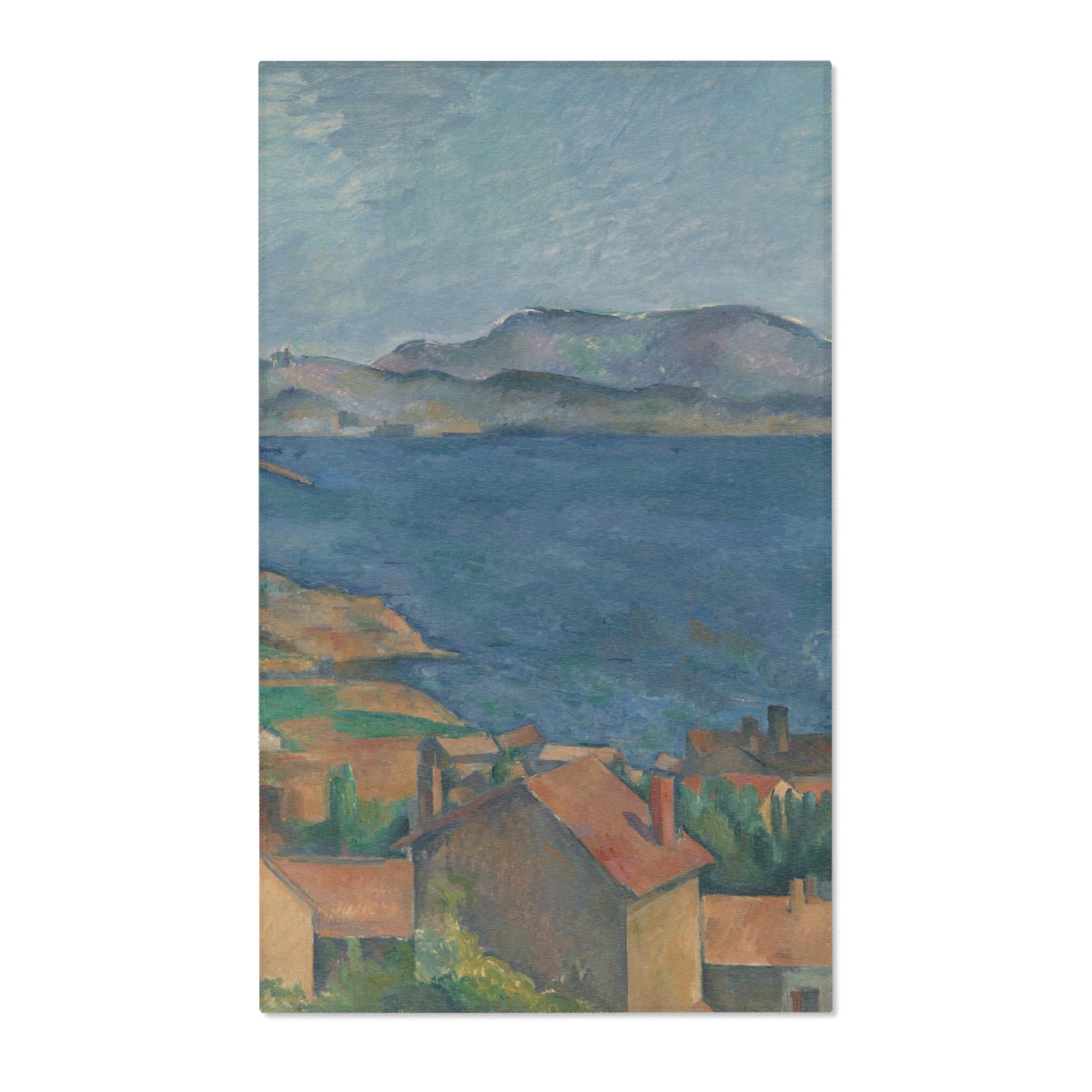 The Bay of Marseille, Seen from L'Estaque - Paul Cezanne Area Rug