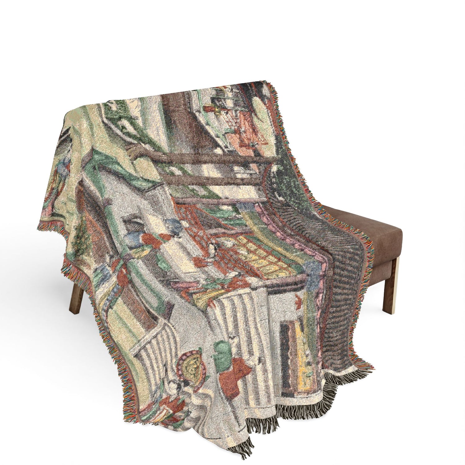 Music in the Jade Palace Woven Throw Blanket