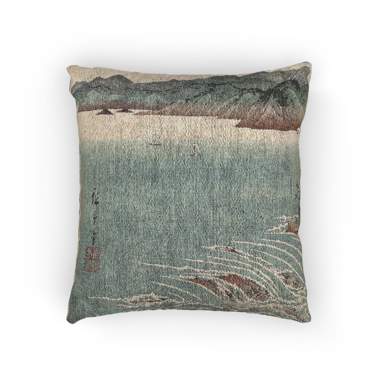 The Whirlpools of Awa - Utagawa Hiroshige Pillow