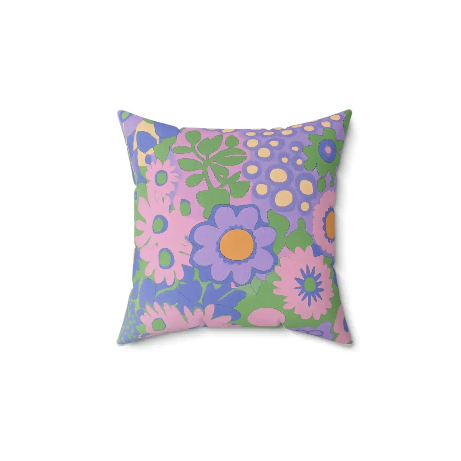 Groovy Garden Pop Throw Pillow