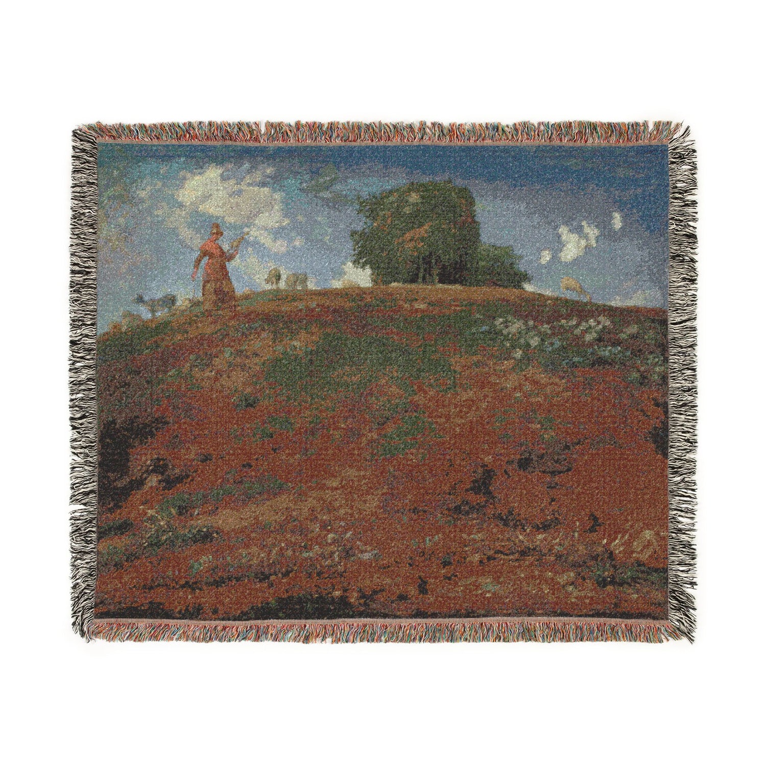 In the Auvergne - Jean François Millet Tapestry Blanket