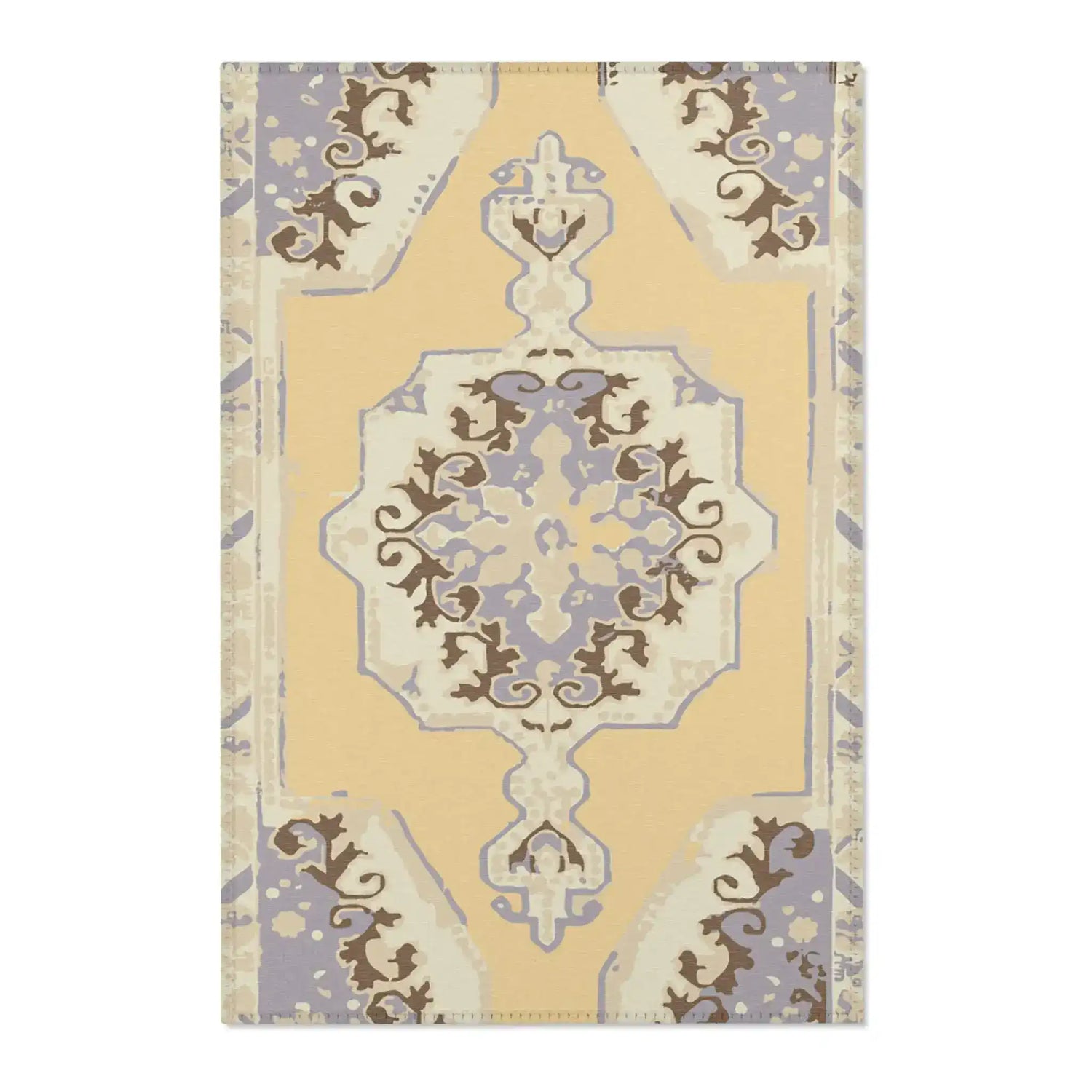 Vintage Medallion Beige and Taupe Accent Rug