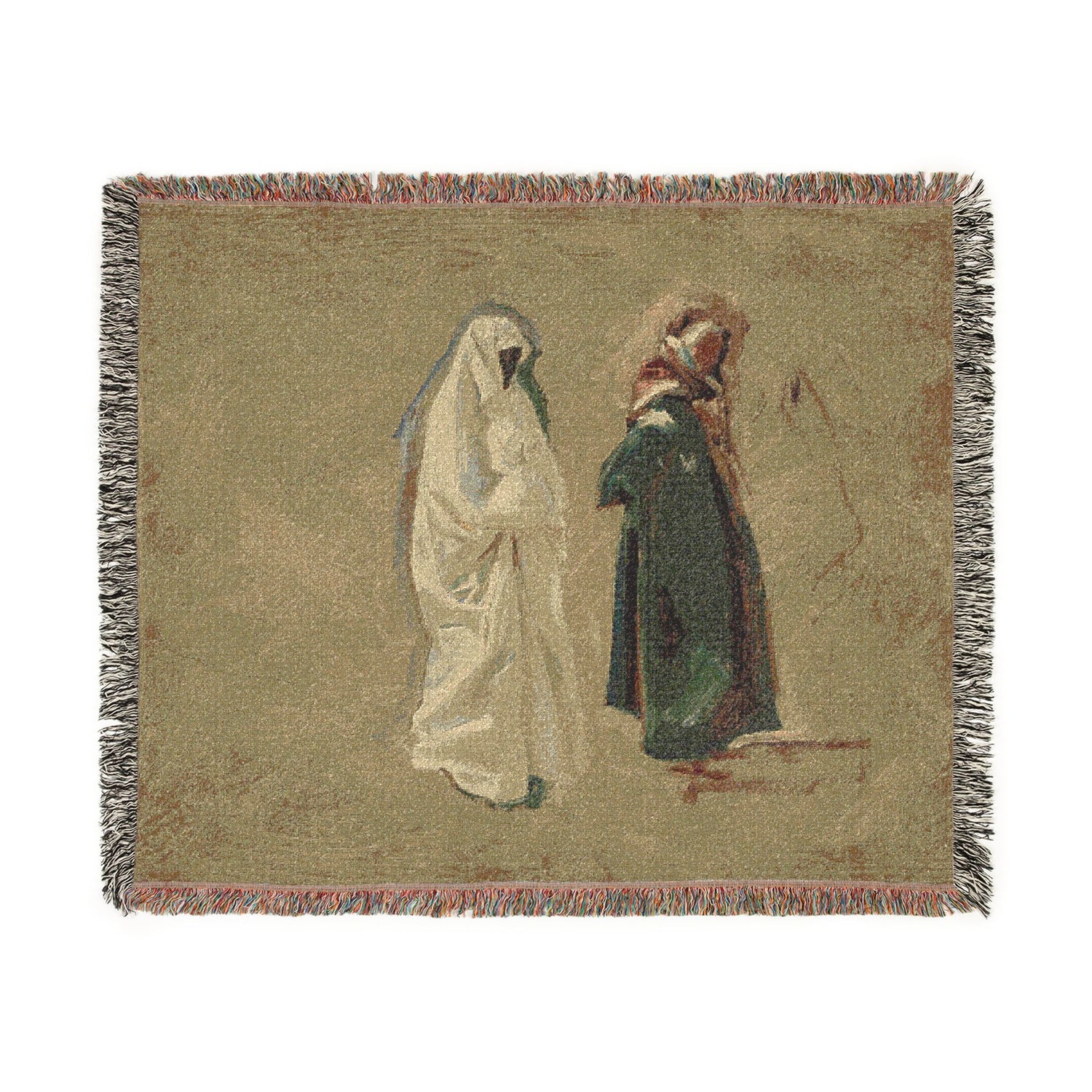 Study of Two Bedouins - John Singer Sargent Tapestry Blanket