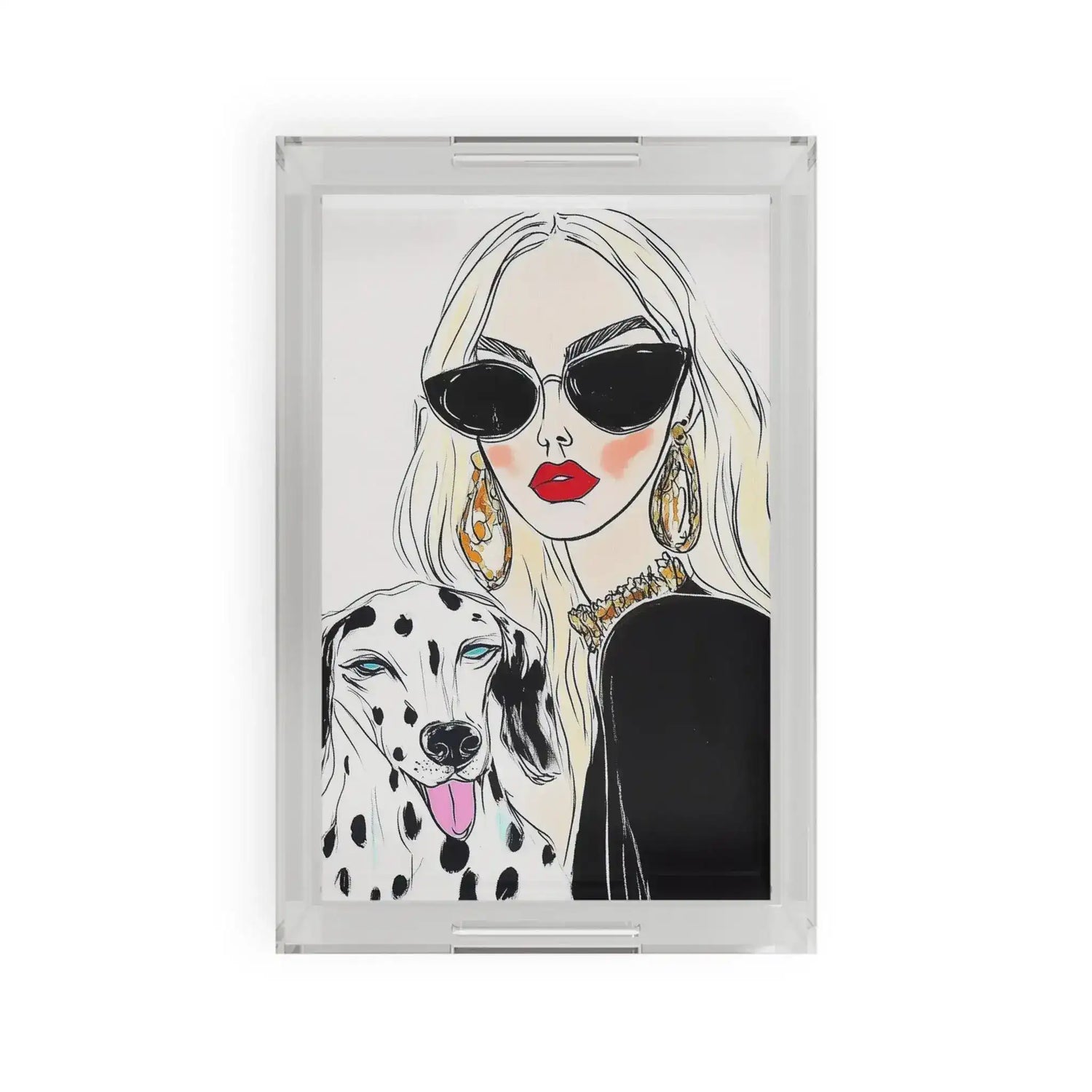 Chic Diva & Dalmatian Serving Tray