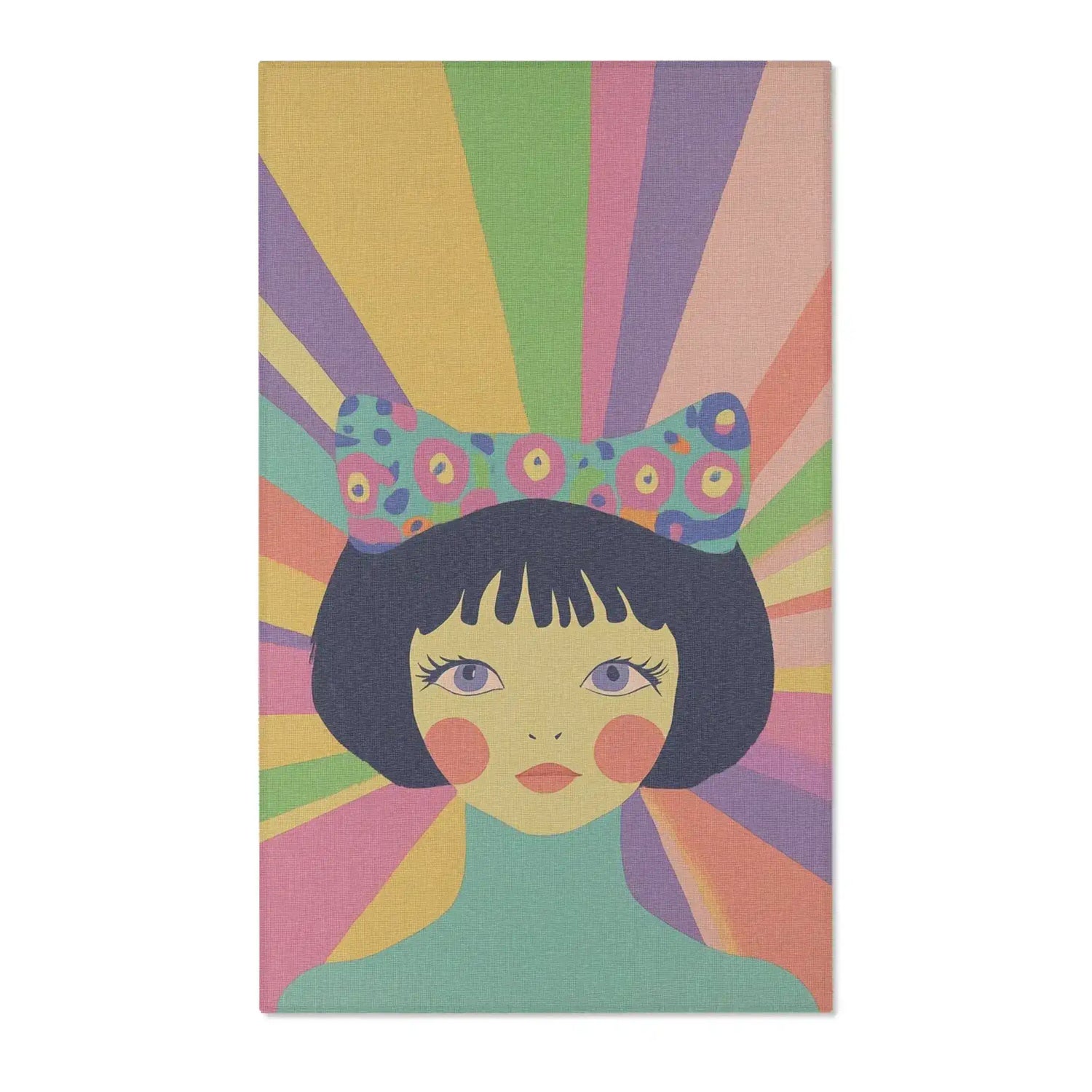 Pop Art Girl Accent Rug