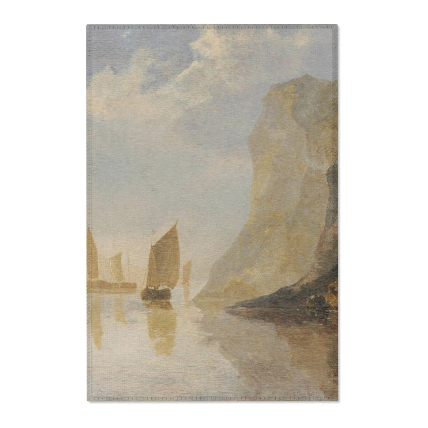 View on the Rhine - Aelbert Cuyp Area Rug