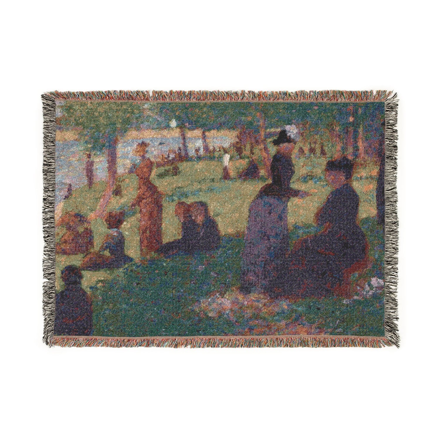 Oil Sketch for A Sunday on La Grande Jatte - Georges Seurat Tapestry Blanket