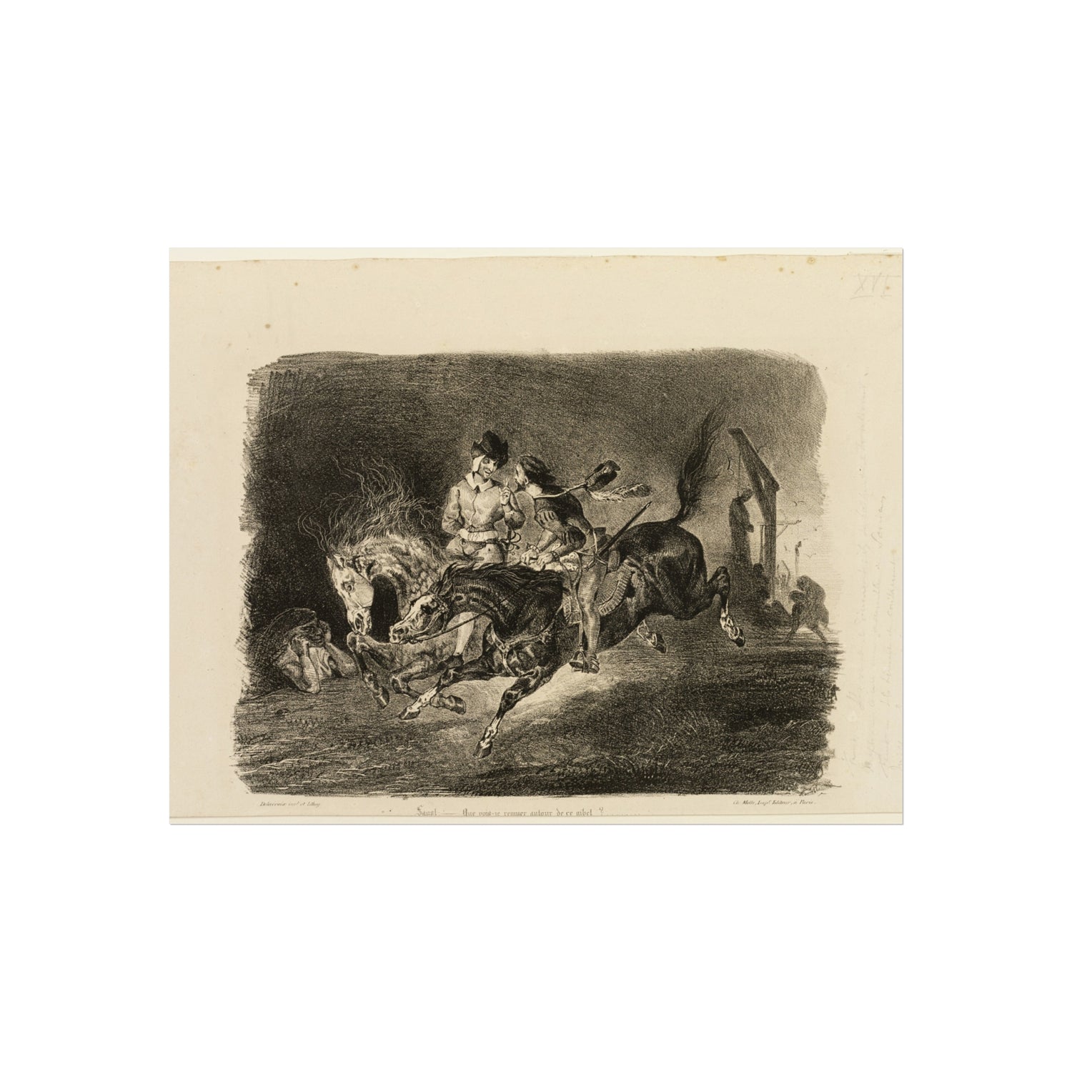 Faust and Mephistopheles - Eugène Delacroix Fine Art Poster