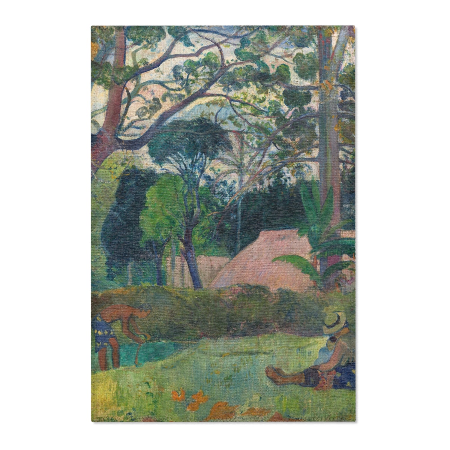 The Big Tree - Paul Gauguin Area Rug