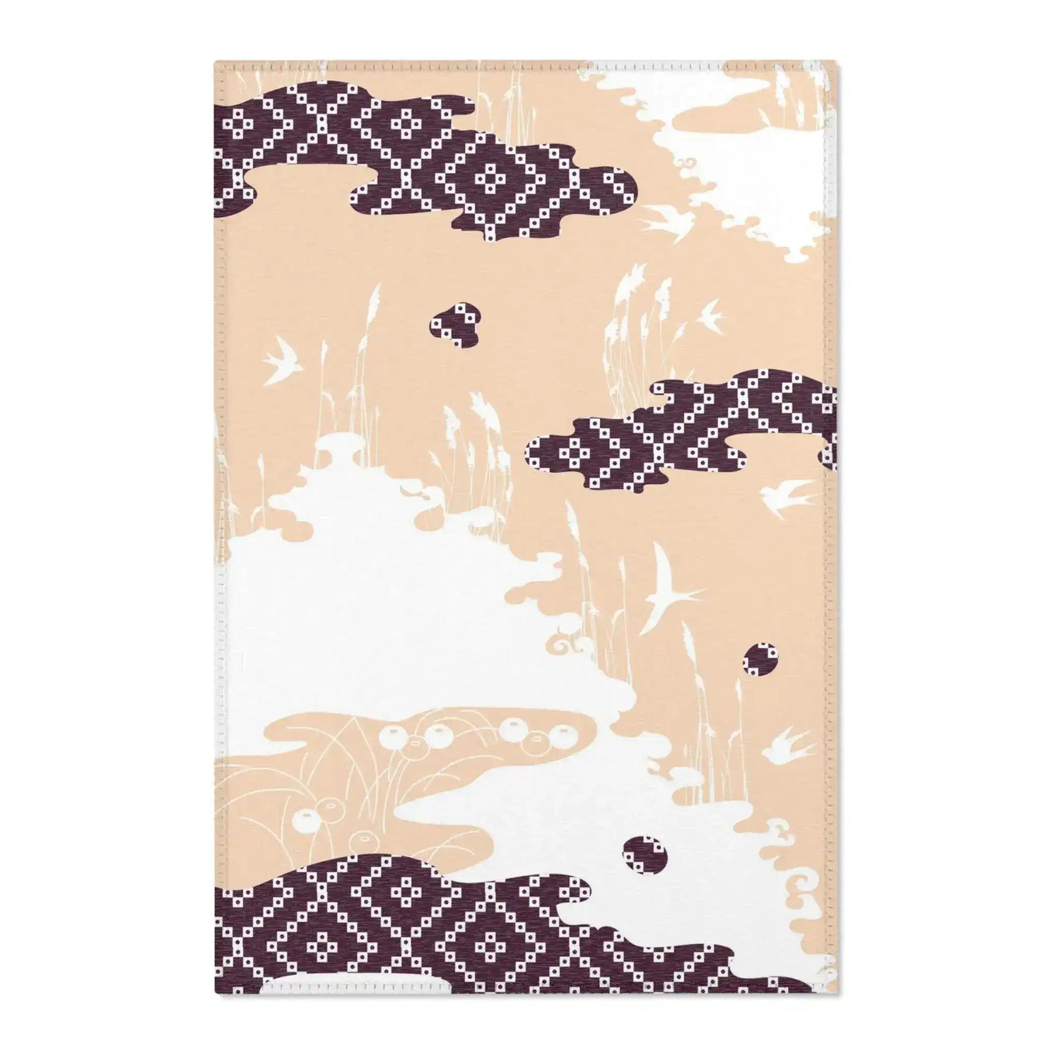 Geometric Cloud Pattern Accent Rug