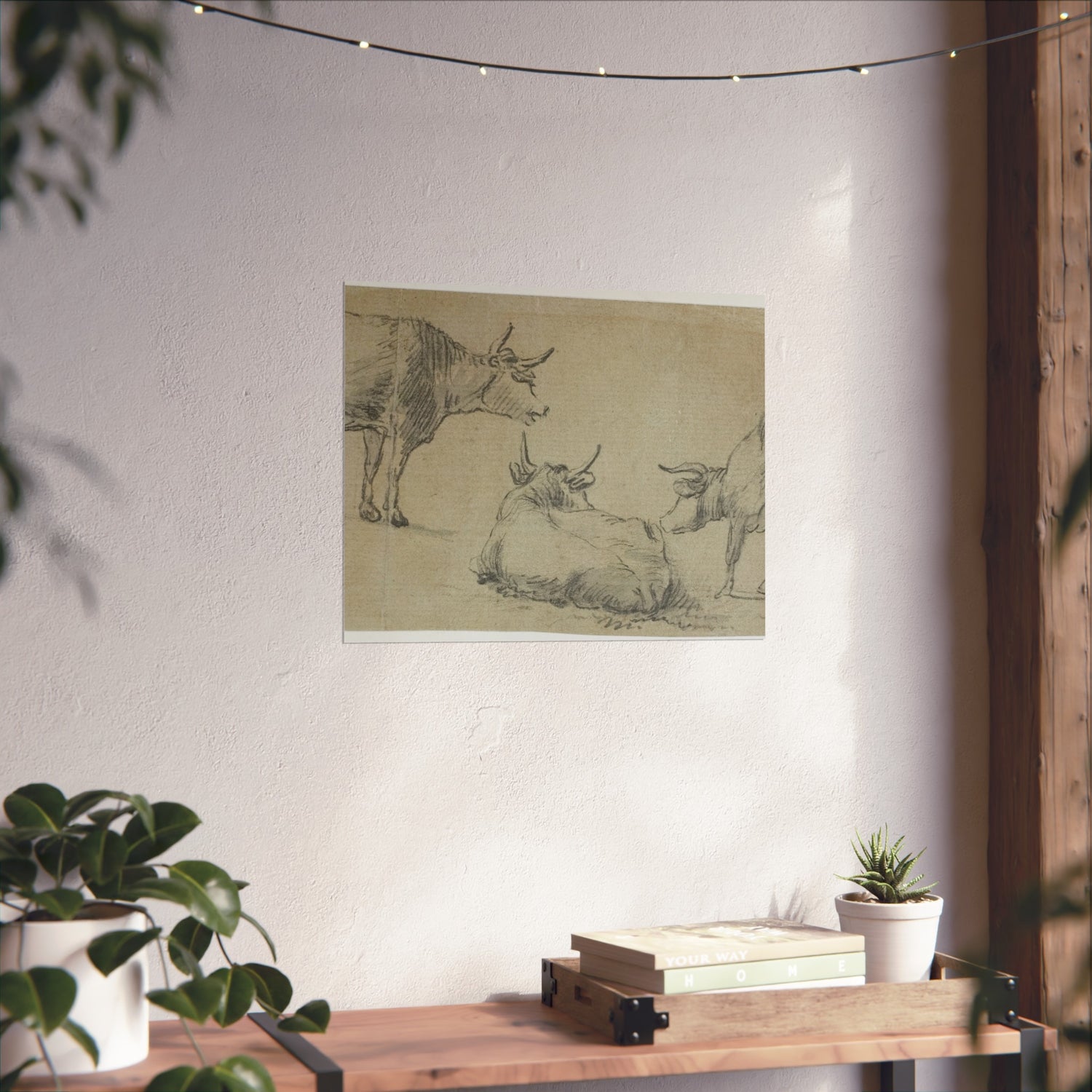 Three Sketches of Cows - Aelbert Cuyp Fine Art Poster