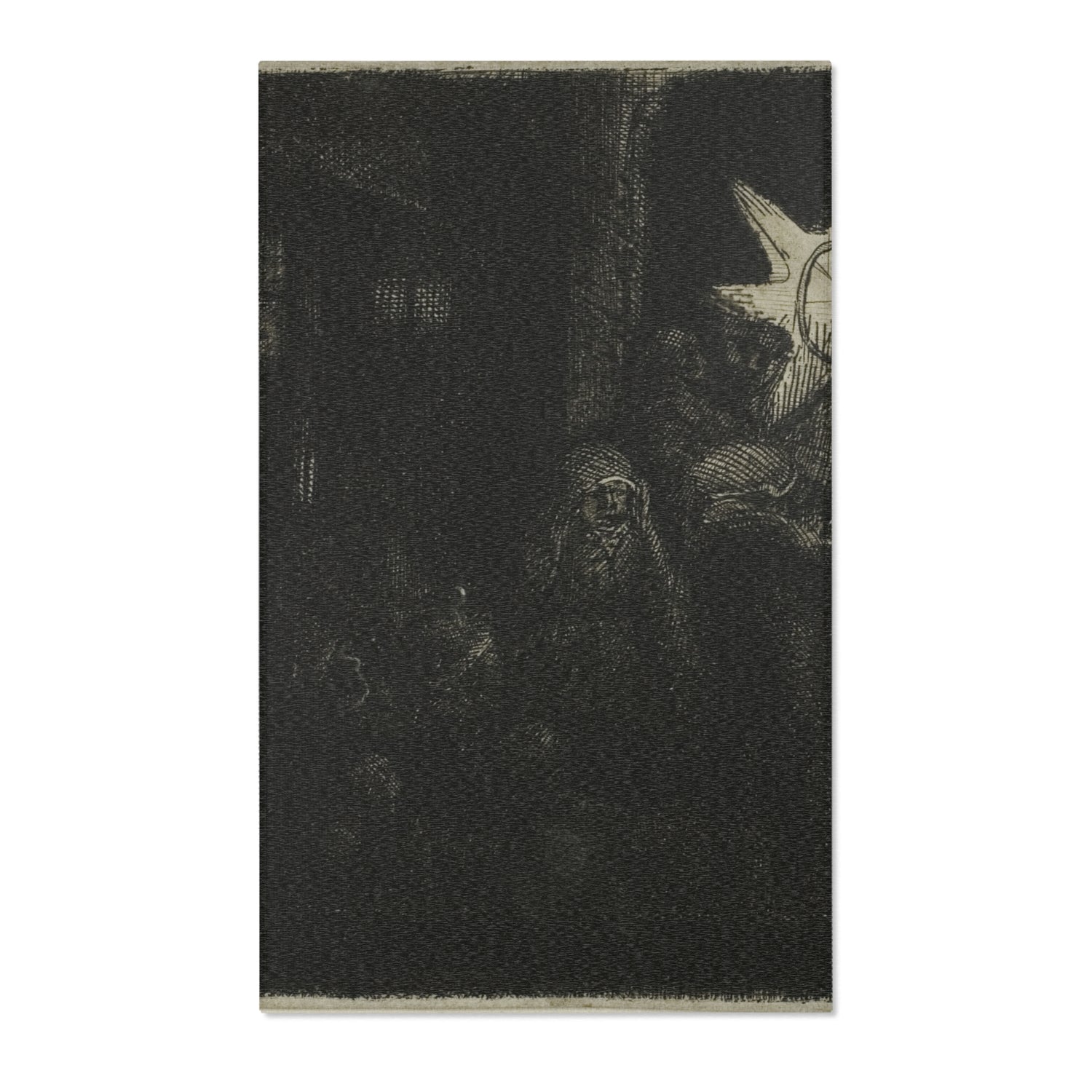 The Star of the Kings: A Night Piece - Rembrandt van Rijn Area Rug