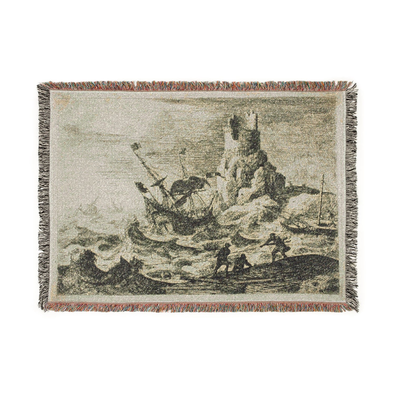 The Shipwreck - Claude Lorrain Tapestry Blanket
