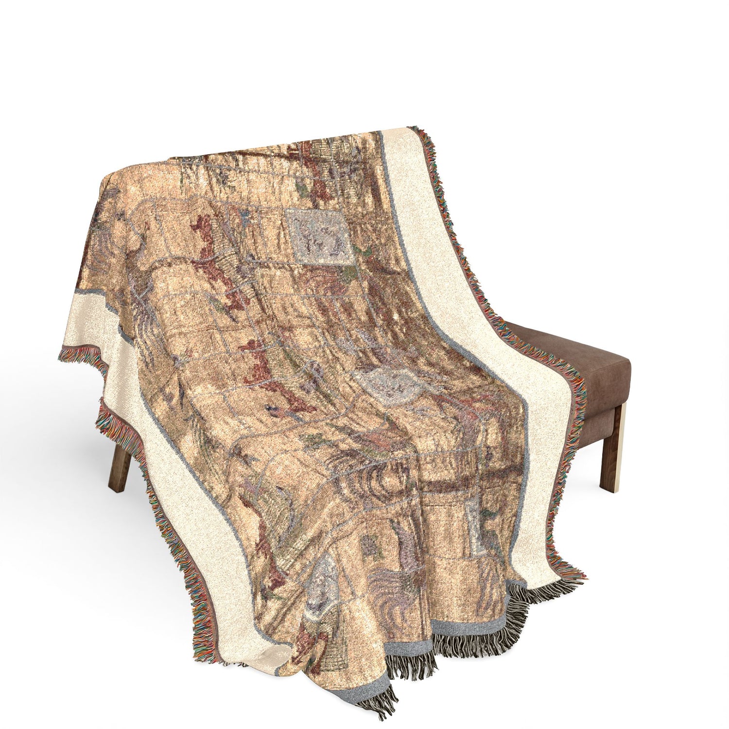 Buddhist Vestment (Kesa) Woven Throw Blanket