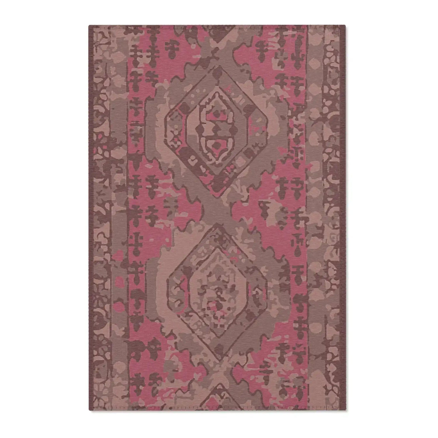 Bohemian Diamond Medallion Accent Rug